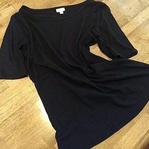 LuLaRoe Solid Black Ribbed Gigi